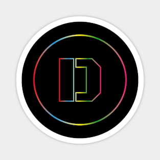 letter D colorful design Magnet